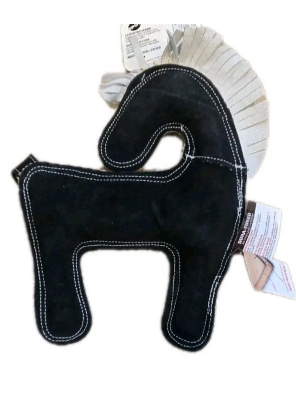 New Large Zebra Dog Chew Toy Tough Leather for Aggressive Chewers